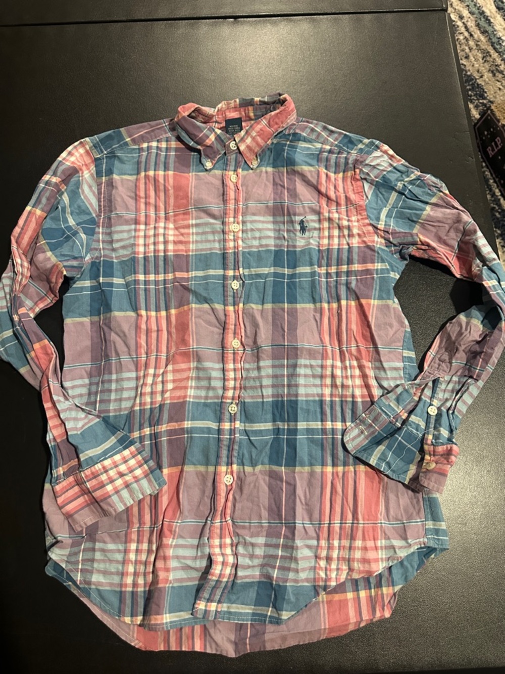 Polo by Ralph Lauren Pink & Blue Plaid Button-Down Shirt